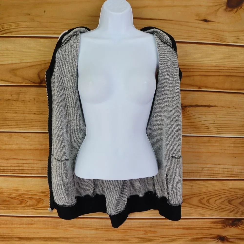 NOBO No Boundaries Sleeveless Jacket Full Zip Junior Womens‎ XL 15-17 Gray Black